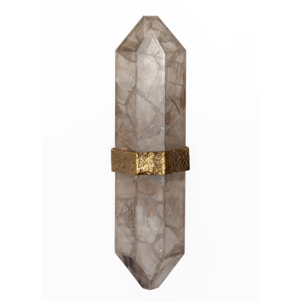 اضاءة جدارية كريستال سموكي - ذهبي